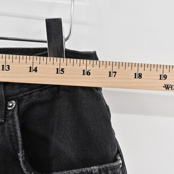 Free People Womens Maggie Mid Rise Straight Leg Jeans Size 30 Black We The Free - Picture 3 of 13